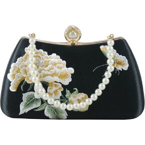 Clutch Purse for Women Evening Bags Handbags for Wedding Floral Embroidery Shoulder Bag Party Prom