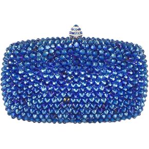 Boutique De FGG Crystal Clutch Purse with Spikes Women Party Clutch Bag Rhinestone Evening Handbags Wedding Prom Clutch,Mini