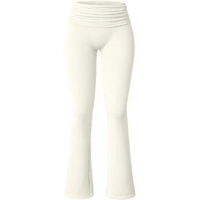 سراويل OQQ النسائية الواسعة تمتد بخصر عالٍ قابلة للطي فوق طماق اليوغا غير الرسمية للتمارين الرياضية in Kuwait