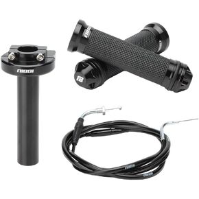nibbi Throttle Assembly Set,7/8'' Grips 22mm Twist Throttle with Throttle Cable,fit for Scooter GY6 Moped ATV
