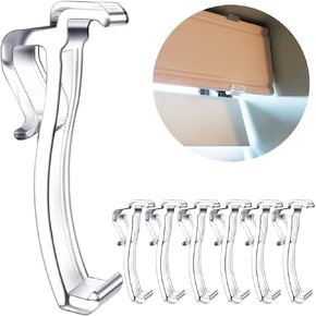 Valance Clips for Blinds, 2.5 Inch Valance Clips, Clear Plastic Valance Clips, Hidden Valance Clips for Horizontal Blind Valance (12 PCS)
