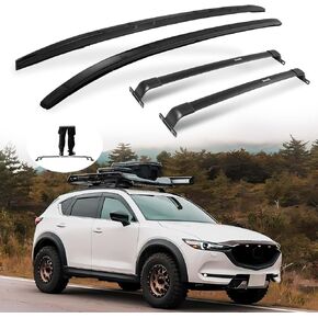 Enhanced 220 LBS Roof Racks & Side Rails for Mazda CX5 CX-5 2017-2025, All Aluminum Alloy, A Set Includes 2 Cross Bars and 2 Roof Rails, Upgraded from OE-Style