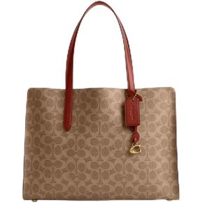 Coach Carter Carryall In Signature Canvas, Brass/Tan/Rust