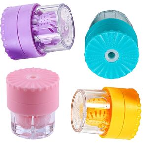 4Pcs Manually Contact Lens Washer Cleaner Plastic Lens Cleaner Case Manual Rotary Desprotein Travel Contact Lens Cleaning Machine