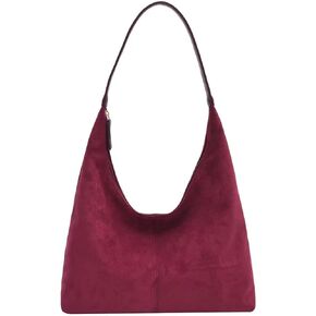 Women’s Trendy Suede Tote Bag Shoulder Bags For Women Fall Underarm Bag Winter Hobo Bag Work Purses Suede Travel Handbag