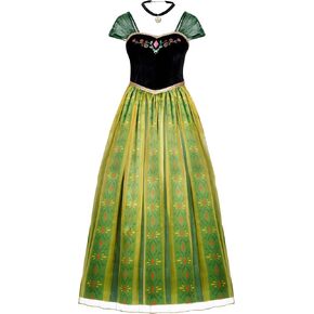 Spooktacular Creations Adult Princess Costume, Halloween Women Coronation Dress Costume, Green Princess Dress