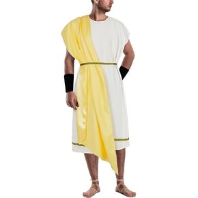 Men's Toga Costume Adult Greek God Roman Party Accessories Set