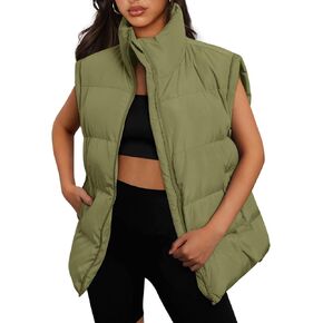 AUTOMET Womens Puffer Vests Fall Fashion Jackets Puffy Outfits 2024 Trendy Sleeveless Coats Outerwear Winter Clothes