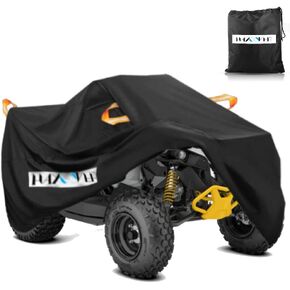 ATV Cover Waterproof Heavy Duty Oxford Cloth Quad ATC 4 Wheeler Rain Cover All Weather for Polaris Sportsman Yamaha Honda Kawasaki Quad Bike… (M (Plus): 59L x 39W x 39H inch)