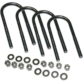 RealTruck SUPERLIFT SUSPENSION U-Bolt Kit | Round U-Bolts 5/8 x 3-3/8 x 10 | 11364 | 4 Pack of U-Bolts with Hardware