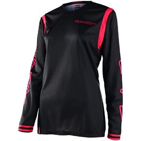 Troy Lee Designs GP Mono Jersey - Motocross Dirt Bike ATV Enduro Dual Sport Racing Off Road Long Sleeve Riding Gear - Adult Womens Girls (Black/Flo Red, SM)