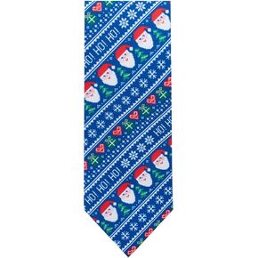 Jacob Alexander Men's Santa Claus Gifts Hearts Snowflakes Diagonal Pattern Extra Long Neck Tie