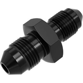3AN Male to 4AN Male Swivel Flare Union Fitting Adapter, Black Straight Hard Aluminum Hex Anodized Connector, Automotive Accessories Suitable for Vehicle Fuel Oil Line Modification