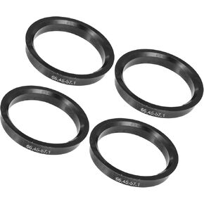 Motoforti 66.45mm to 57.1mm Universal Car Hub Centric Rings Black - Pack of 4 Long-Lasting