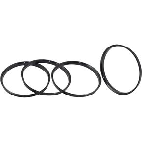 Wheel Accessories Parts Set of 4 Hub Centric Rings 130.8 to 124.9, Vehicle Hub (ID): 124.90mm, Wheel Center Bore (OD): 130.80mm, Polycarbonate Hub Rings (Set of 4, Black, 124.9 to 130.8)