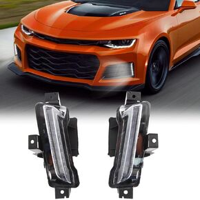 GearUp Daytime Running Lights for Chevy Camaro LT 2016 for Camaro LS RS LT ZL1 2017 2018 for Camaro ZL1 2019-2022 Front Bumper Fog Light (NO Turn Signal)