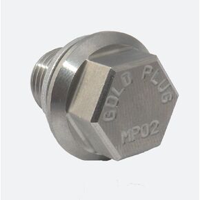 GoldPlug Magnetic Drain Plug MP-02 M14 X 1.5mm - 15mm Thread Length, 17mm External Hex, 22mm dia. flange, 24.4mm OAL, uses extra washer SW-02