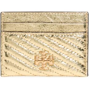 Tory Burch Women's Kira Metallic Moto Quilt Card Case