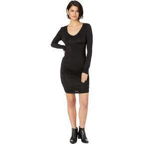 Hard Tail Side Shirred Dress Black MD