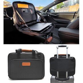 Multifunctional Steering Wheel Eating Tray, Car Steering Wheel Tray, Car Desk, Car Eating Tray, Steering Wheel Laptop Holder, Trolley Sleeve Bags, Car Table, Messenger Bag, Black
