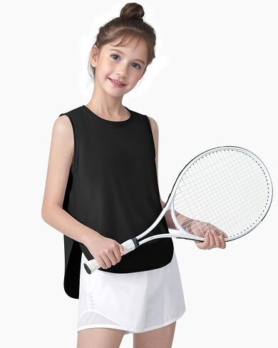 HASMES Girls Tank Tops Quick Dry Athletic Top Cute Sleeveless Shirts Dance Yoga Workout Tops in Saudi Arabia