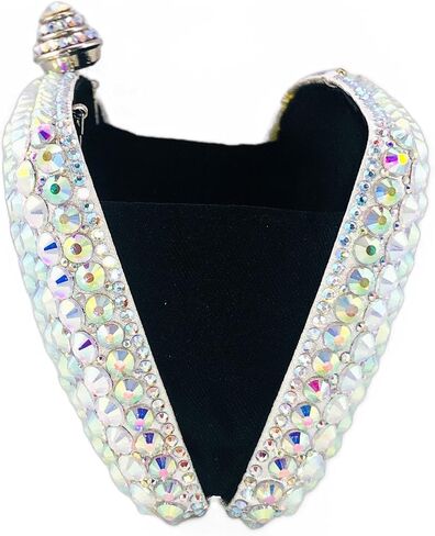 Boutique De FGG Crystal Clutch Purse with Spikes Women Party Clutch Bag Rhinestone Evening Handbags Wedding Prom Clutch,Mini in Kuwait