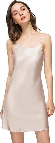 Miqieer Women's Long Silky Tank Top Adjustable Spaghetti Strap Camisole Slip Dress in Kuwait