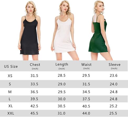 Miqieer Women's Long Silky Tank Top Adjustable Spaghetti Strap Camisole Slip Dress in Kuwait