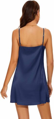 Miqieer Women's Long Silky Tank Top Adjustable Spaghetti Strap Camisole Slip Dress in Kuwait