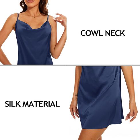 Miqieer Women's Long Silky Tank Top Adjustable Spaghetti Strap Camisole Slip Dress in Kuwait