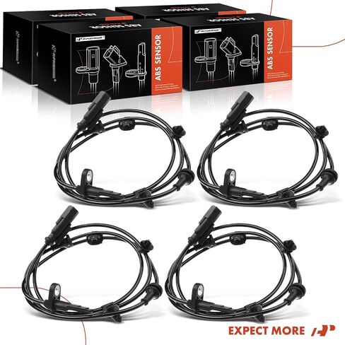 مجموعة A-Premium مكونة من 4 قطع من مستشعر سرعة العجلات ABS للسائق والراكب متوافق مع موديلات Ford & Lincoln - Explorer 2013-2018، Flex 2013-2019، MKS 2013-2016، MKT 2013-2018 in Saudi Arabia