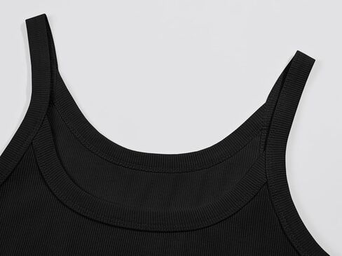 Ivay Womens Scoop Neck Ribbed Knit Tank Top Sleeveless Cotton Wife Beater Camisole Shirts in Saudi Arabia