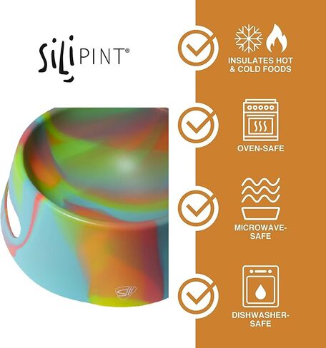 Silipint: Aqua-Fur Silicone Dog Bowl: Arctic Sky - 18oz Colapsible/Foldable, Lightweight, Feed & Water Dish, Pet Travel in Saudi Arabia