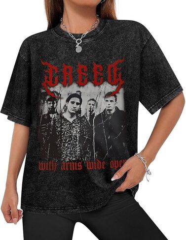 Mens Womens Unisex Vintage Oversized Drop Shoulder Short Sleeve T Shirt Fashion Shirts Tops in Saudi Arabia
