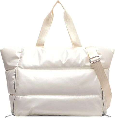 Large Tote Bag for Women, Lightweight Travel Tote Handbags, Puffer Tote Bag with Zipper, Yoga Bags Quilted Work Bag in Saudi Arabia