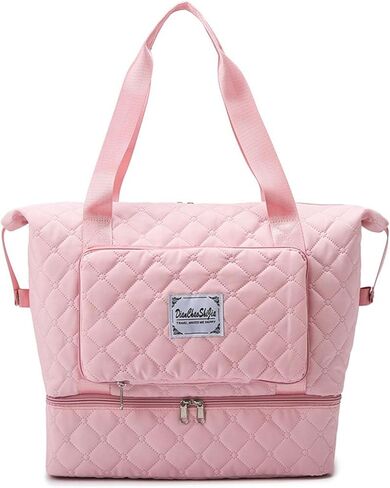 Large Tote Bag for Women, Lightweight Travel Tote Handbags, Puffer Tote Bag with Zipper, Yoga Bags Quilted Work Bag in Saudi Arabia