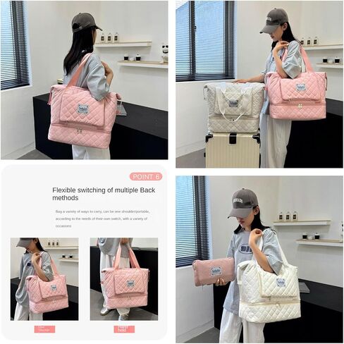 Large Tote Bag for Women, Lightweight Travel Tote Handbags, Puffer Tote Bag with Zipper, Yoga Bags Quilted Work Bag in Saudi Arabia