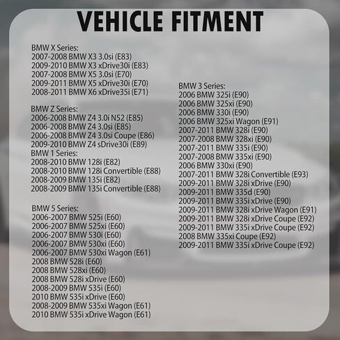 مجموعة حشية مشعب السحب 6 قطع، حشوات إغلاق مطاطية لمحركات N52 N54، متوافقة مع E60 E70 E90 E92، 128i 135i 328i 330i 335i 528i 530i 535xi M5 M6 X1 X3 X5 X6 Z4 استبدال #11617547242 in Kuwait