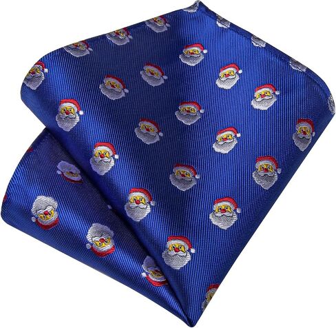 DiBanGu Men's Christmas Tie Silk Woven Jacquard Necktie Set with Pocket Square Cufflinks for Xmas Party Prom in Saudi Arabia