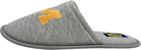FOCO NCAA MEN'S BIG LOGO HEATHER GRAY SWEATSHIRT SCUFF SLIPPERS NON-SLIP SOLE in Saudi Arabia