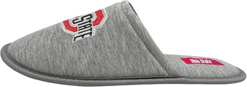 FOCO NCAA MEN'S BIG LOGO HEATHER GRAY SWEATSHIRT SCUFF SLIPPERS NON-SLIP SOLE in Saudi Arabia