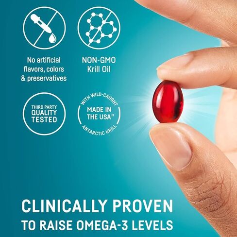 Kori Krill Oil Omega 3 Superior Absorption Oil Supplement, EPA & DHA, 600 mg, 60 Softgels in Saudi Arabia