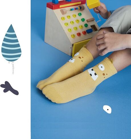 UMELOK Toddler Boys Kids Fun Novelty Design Socks (Pack of 6 Pair) 1-12 Years in Saudi Arabia