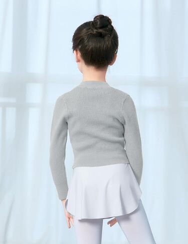 Dance Sweater for Girls Long Sleeve V-Neck Top Sweater for Ballet/Gymnastics/Sports in Kuwait