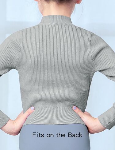 Dance Sweater for Girls Long Sleeve V-Neck Top Sweater for Ballet/Gymnastics/Sports in Kuwait