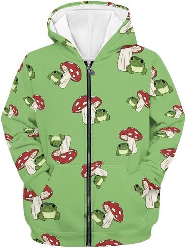 Sweatshirts for Girls Boys Fashion Hoodies with Pockets Kids Hooded Sweatshirt Full Zip Hoodies Winter Outerwear in Kuwait