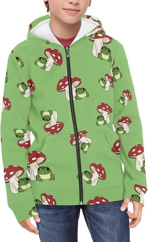 Sweatshirts for Girls Boys Fashion Hoodies with Pockets Kids Hooded Sweatshirt Full Zip Hoodies Winter Outerwear in Kuwait