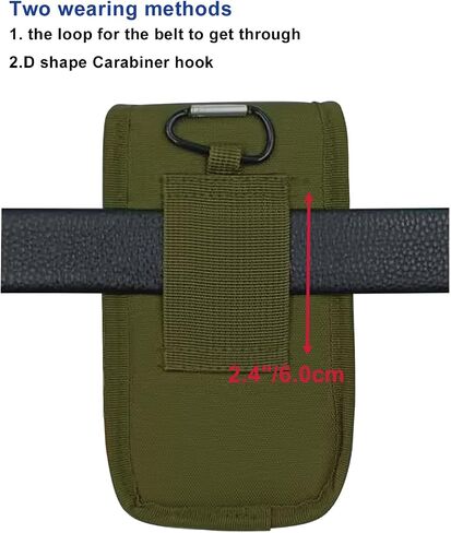 Maezar Belt Pouch for Men, Multi-Purpose Tactical Cell Phone Case, Dual Phone Case for Two Phones, Belt Loop Pouch Holster Men’s Waist Pocket for Work, Hiking, Camping, Barbecue, Rescue-Black in Kuwait