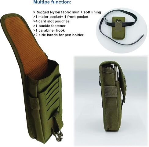 Maezar Belt Pouch for Men, Multi-Purpose Tactical Cell Phone Case, Dual Phone Case for Two Phones, Belt Loop Pouch Holster Men’s Waist Pocket for Work, Hiking, Camping, Barbecue, Rescue-Black in Kuwait