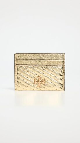 Tory Burch Women's Kira Metallic Moto Quilt Card Case in Saudi Arabia